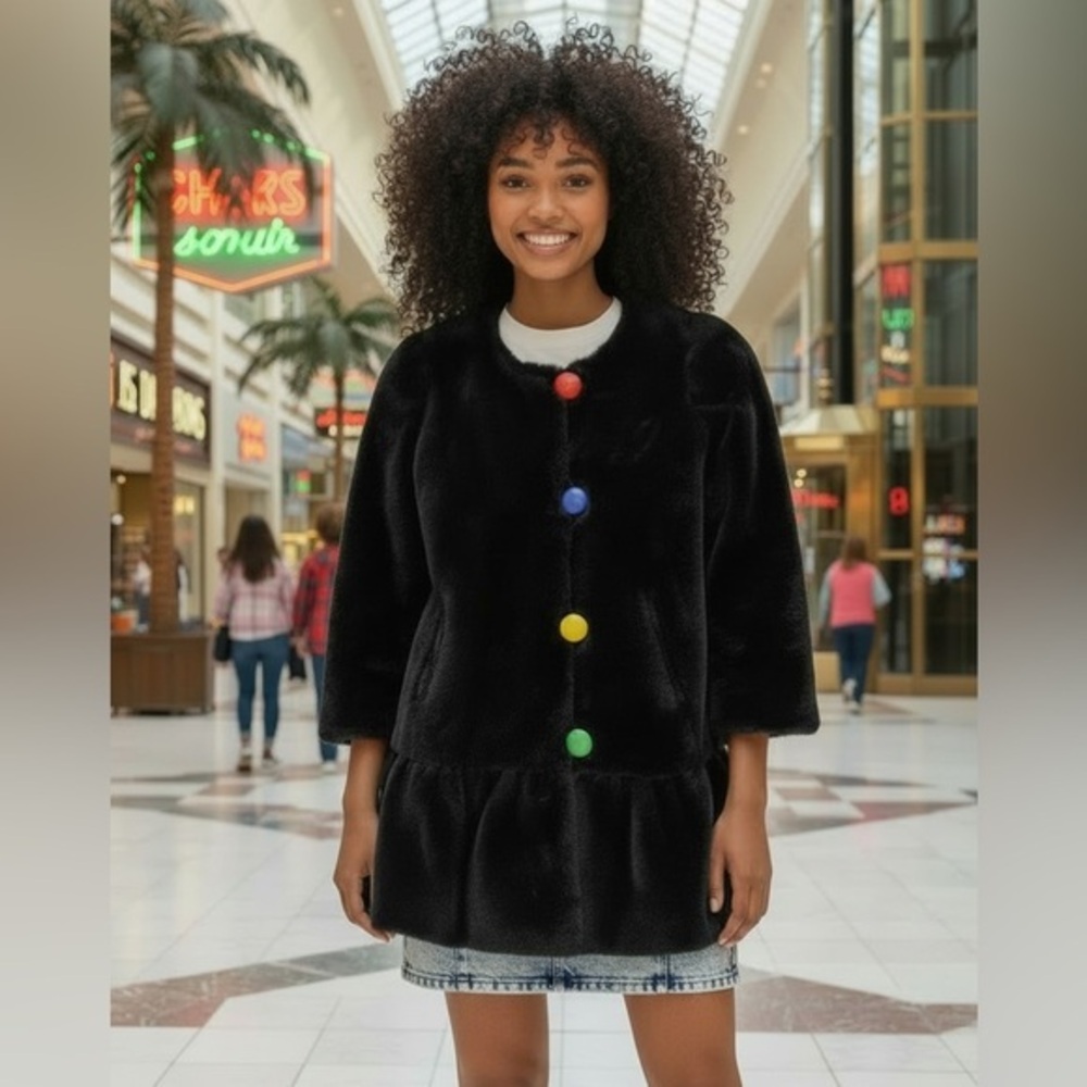 1980’s Vintage Young Gallery Faux Fur Coat